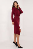 Elegant Midi Dress with Jet Beads for Special Occasions