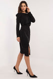Elegant Midi Dress with Jet Beads for Special Occasions