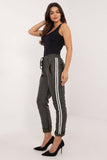 Chic Eco-Leather Tapered Pants with High Rise & Pockets