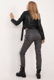 Chic Eco-Leather Tapered Pants with Pockets for Women