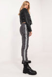 Chic Eco-Leather Tapered Pants with Pockets for Women