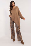 Casual Women's Sweater with Asymmetrical Hem and Heart Neckline