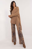 Casual Women's Sweater with Asymmetrical Hem and Heart Neckline