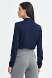 Elegant Long Sleeve Viscose Shirt for Versatile Styling