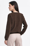 Classic Comfort Ribbed Knit Blouse for Effortless Style