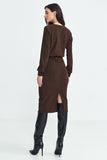 Elegant Ruffle Sleeve Midi Dress for Effortless Style