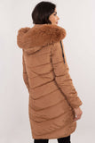 Stylish Quilted Jacket with Detachable Hood and Fur Trim