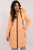 Stylish Quilted Jacket with Detachable Hood and Fur