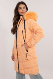 Stylish Quilted Jacket with Detachable Hood and Fur