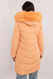 Stylish Quilted Jacket with Detachable Hood and Fur