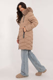 Stylish Quilted Jacket with Detachable Fur and Hood