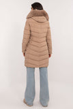 Stylish Quilted Jacket with Detachable Fur and Hood