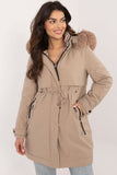 Stylish Quilted Jacket with Detachable Hood & Fur Trim