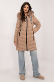 Stylish Quilted Jacket with Detachable Fur and Hood
