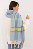 Elegant Checkered Scarf with Tassels for Winter Warmth