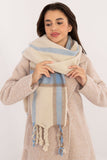 Elegant Checkered Scarf with Tassels for Cold Weather Style