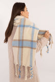 Elegant Checkered Scarf with Tassels for Cold Weather Style