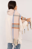 Elegant Checkered Scarf with Tassels for Winter Style