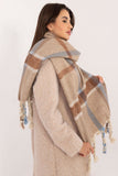 Elegant Checkered Scarf with Tassels for Cold Weather Style