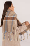 Elegant Checkered Scarf with Tassels for Cold Weather Style
