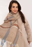 Elegant Checkered Scarf with Tassels for Cold Weather Style