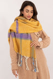Elegant Checkered Scarf with Tassels for Cold Weather