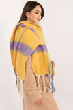 Elegant Checkered Scarf with Tassels for Cold Weather