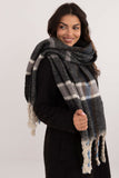 Chic Checkered Scarf with Tassels for Cozy Winter Style