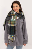 Elegant Check Pattern Scarf with Tassels for Winter Style