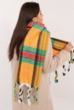 Elegant Check Pattern Scarf with Tassels for Cold Weather