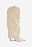Chic Eco-Leather Knee-High Stiletto Boots with Zipper