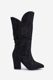 Elegant Eco Suede Stiletto Boots with Zipper Closure