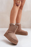 Stylish Eco-Suede Waterproof Snow Boots with Fur Insulation