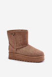 Stylish Eco-Suede Waterproof Snow Boots with Fur Insulation