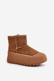 Elegant Suede Women's Snow Boots with Warm Fur Lining