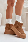 Elegant Suede Women's Snow Boots with Warm Fur Lining