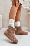 Stylish Winter Snow Boots with Fur Lining and Zip Closure