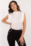 Elegant Sleeveless Blouse with Jet Beads for Formal Events