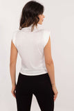 Elegant Sleeveless Blouse with Jet Beads for Formal Events