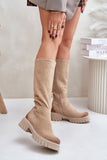 Stylish Suede Women's Boots with Side Zipper and Insulation