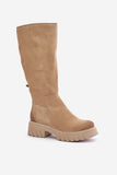 Stylish Suede Women's Boots with Side Zipper and Insulation