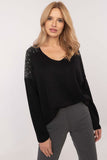 Chic Women's Sweater with Rhinestone Accents for Any Occasion