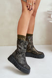 Stylish Slip-On Women's Leather Boots with Platform Design