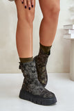 Stylish Slip-On Women's Leather Boots with Platform Design