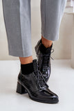 Stylish Animal Print Leather Boots for Cold Weather