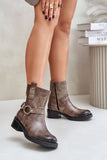 Stylish Leather Boots with Zipper and Warm Felt Lining