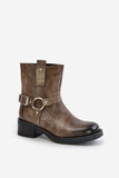 Stylish Leather Boots with Zipper and Warm Felt Lining