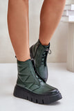 Elegant Women's Natural Leather Ankle Boots with Wedge Heel