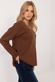 Elegant Women's V-Neck Sweater with Shiny Thread Detail