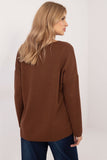 Elegant Women's V-Neck Sweater with Shiny Thread Detail